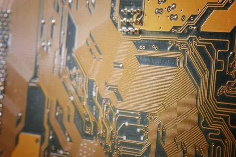 Computer chip macro Stock Photos