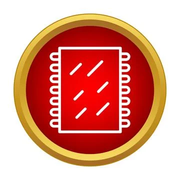 Computer chip microchip processor technology icon symbol Stock-Illustration