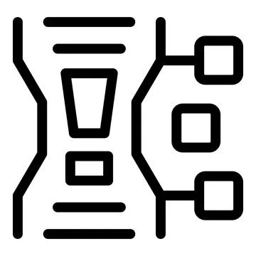 Computer chip is showing warning sign icon for hardware malfunction Stock Illustration