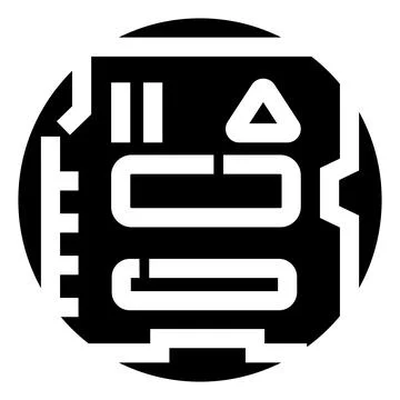 Computer chip technology microchip processor board circuit Stock Illustration