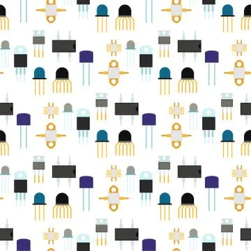 Computer chip technology processor circuit motherboard information system イラスト素材