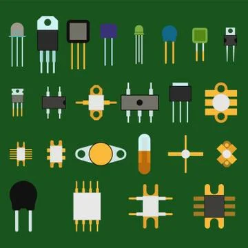 Computer chip technology processor circuit motherboard information system vector イラスト素材