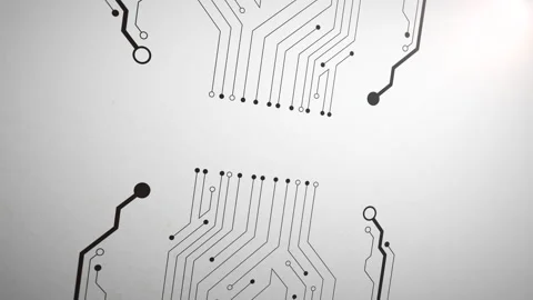 Computer chip on white background Stock Footage 168675999