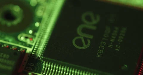 Computer Chips, Circuit Boards, Internal Computer Components. Ene Chip Stock Footage 169831112