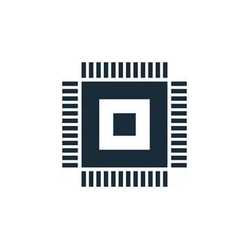 Computer Chips Icon Design Template Elements Ilustração Stock