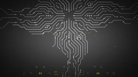 Computer Chips Rising Grey Stock Footage 38892483