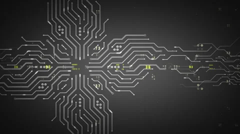 Computer Chips Tracking Grey Stock Footage 38893437