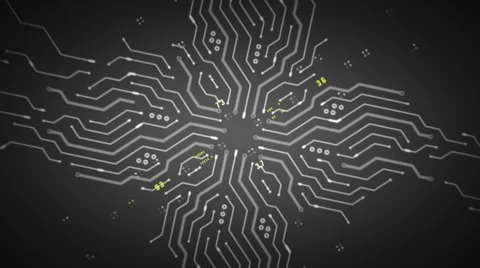 Computer Chips Zooming Grey Stock Footage 38894450