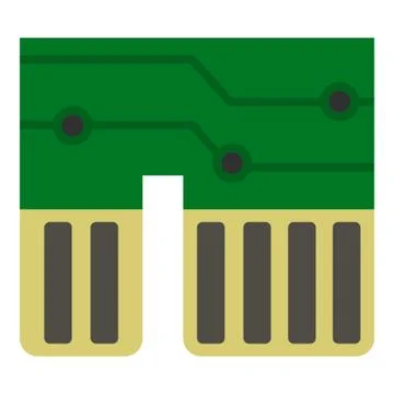 Computer chipset icon isolated 스톡 일러스트