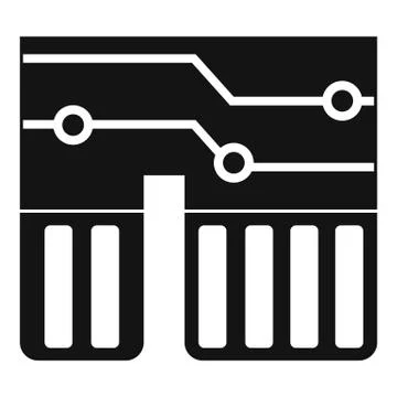 Computer chipset icon simple イラスト素材
