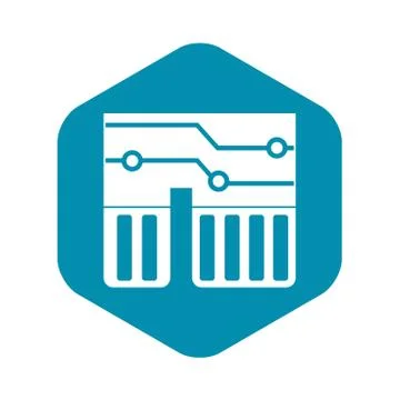 Computer chipset icon simple イラスト素材
