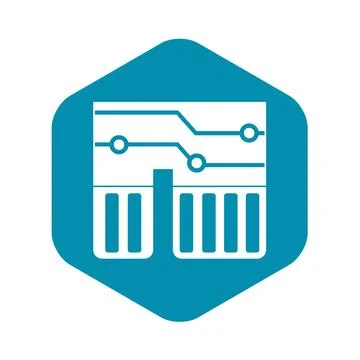 Computer chipset icon simple 스톡 일러스트