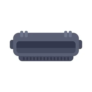 Computer chipset motherboard component icon showing microprocessor contacts 스톡 일러스트