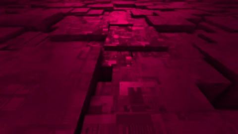 Computer chipset pattern 3d futuristic technology magenta background Stock Footage 271325806