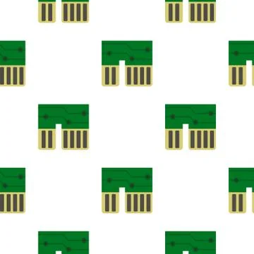 Computer chipset pattern flat イラスト素材