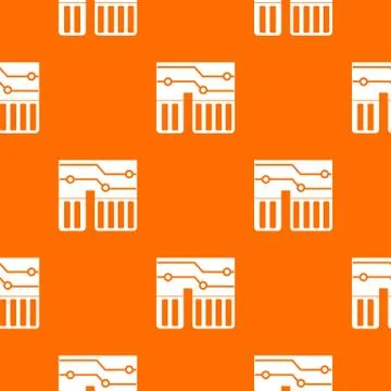 Computer chipset pattern seamless イラスト素材