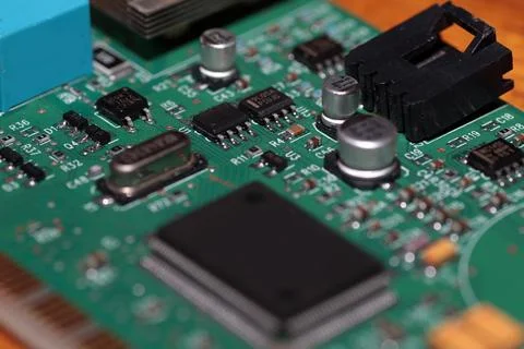 Computer chipset track Stock Photos