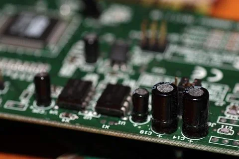 Computer chipset track Stock Photos