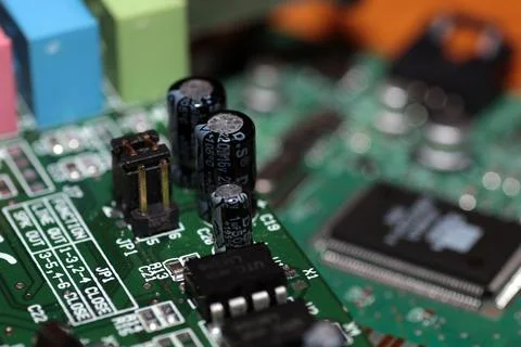 Computer chipset track Stock-Fotos