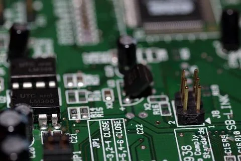 Computer chipset track Stock Photos