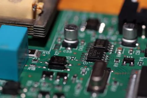 Computer chipset track Stock-Fotos