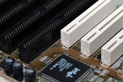 Computer chipset track Stock Photos