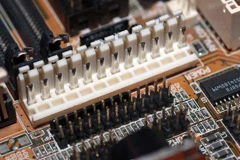 Computer chipset track Stock Photos