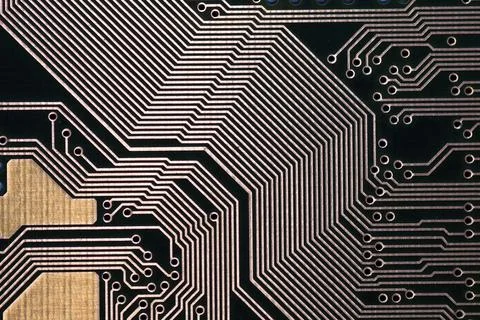 Computer chipset track Stock Photos