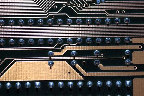 Computer chipset track Stock Photos