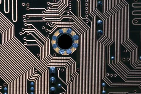 Computer chipset track Stock-Fotos