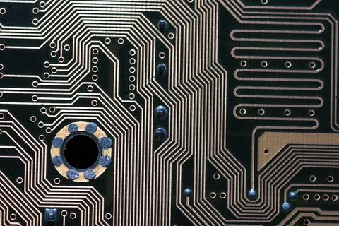 Computer chipset track Stock Photos