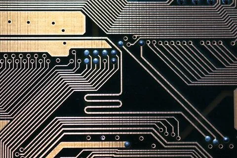 Computer chipset track Stock Photos