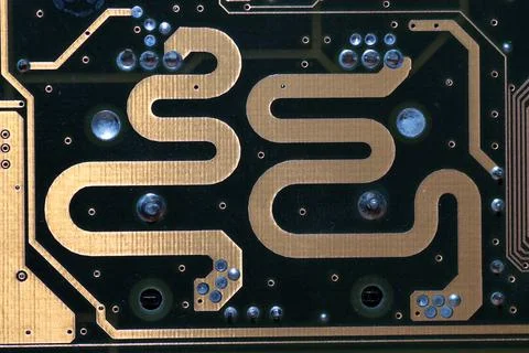 Computer chipset track Stock Photos