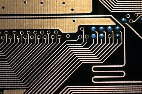 Computer chipset track Stock-Fotos