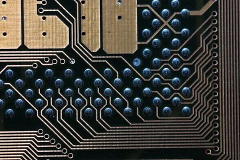 Computer chipset track Stock Photos