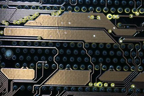 Computer chipset track Stock Photos