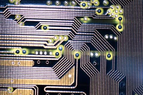 Computer chipset track Stock Photos