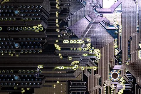 Computer chipset track Stockfoto's