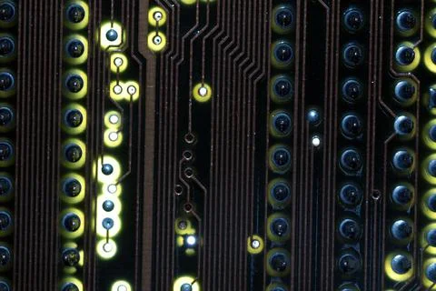 Computer chipset track Stock Photos