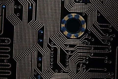 Computer chipset track Foto stock