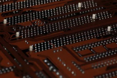 Computer chipset track Stock Photos