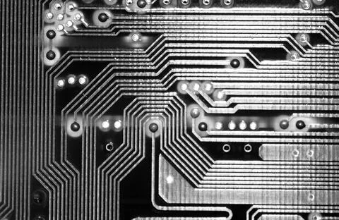 Computer chipset track Stockfoto's