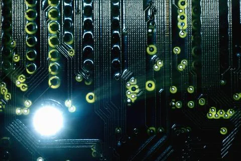 Computer chipset track Stock-Fotos