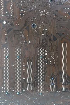 Computer circuit board brown pattern on a white background. 스톡 사진