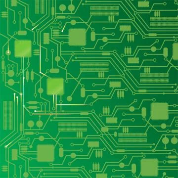 Computer circuit board design background. Stock Illustration
