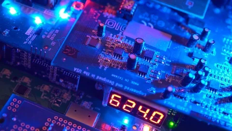 Computer Circuit Board Flyover .2 Video stock 89286977