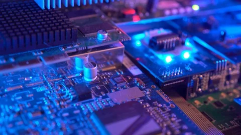 Computer Circuit Board Flyover.5 Vídeo Stock 89283894