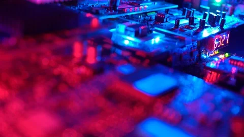 Computer Circuit Board Flyover.6 Video stock 89275972