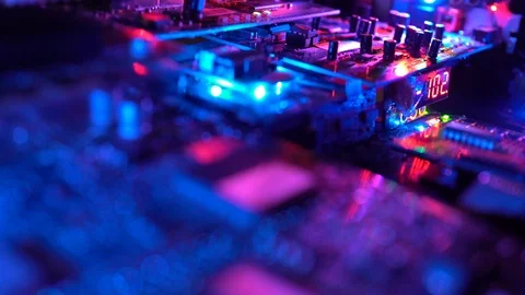 Computer Circuit Board Flyover.7 Video stock 89311213