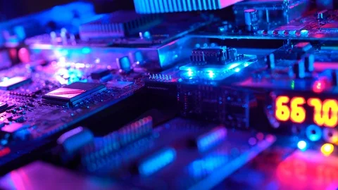 Computer Circuit Board Flyover.8 Vídeo Stock 89274771